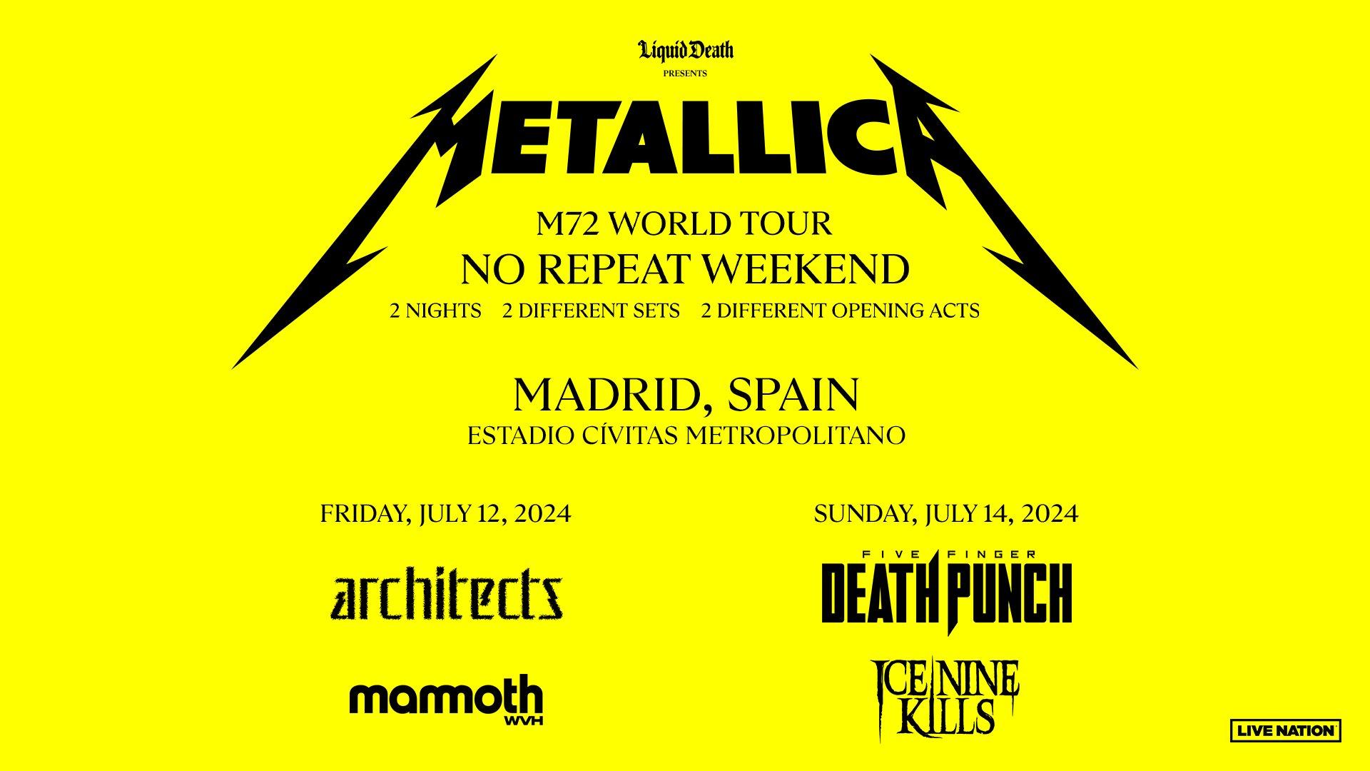metallica madrid